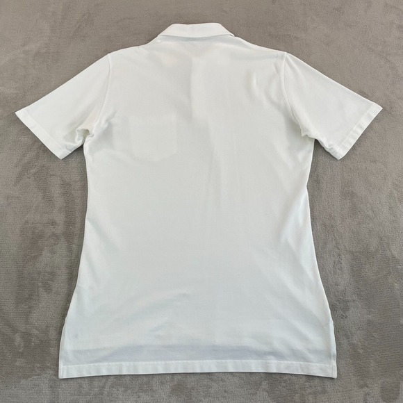 Sid Mashburn Pique Polo Shirt Men Medium White Peruvian Pima Golf Short Sleeve - Picture 6 of 9